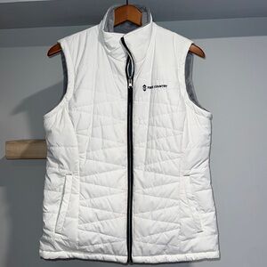 Free country fleece white puffer vest new